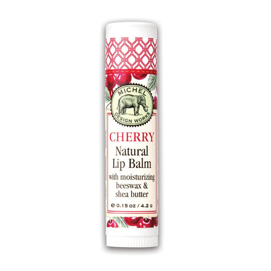 Cherry Lip Balm Natural Botanical Bliss, Moisturizing Beeswax and Shea Butter Formula, Six Irresistible Flavors