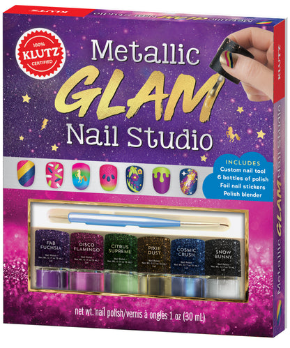 Metallic Glam Nail Studio Kit - Unleash Your Creativity with 30+ Stunning Designs