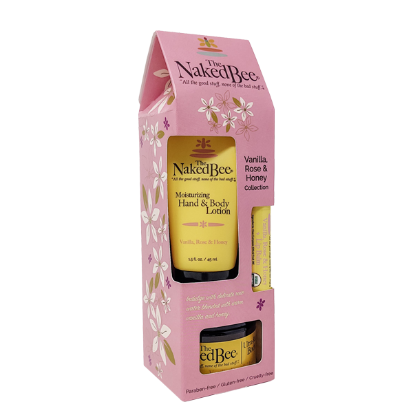 The Naked Bee Vanilla, Rose & Honey Gift Collection