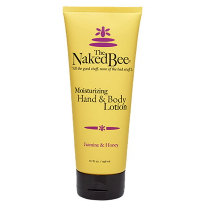 THE NAKED BEE Jasmine & Honey Hand & Body Lotion 6.7 oz. Organic Aloe Vera and Hyaluronic Acid Infused
