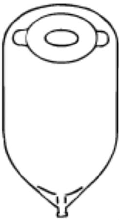 Urostomy Pouch 11 Inch Length Oval B, Convex, Pre-Cut 1-1/8 to 2 Inch Stoma