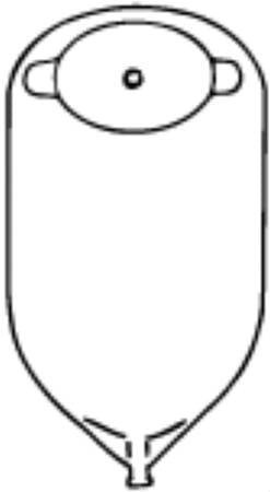 Urostomy Pouch Nu-Flex 11 Inch Length Oval B, Convex, Trim to Fit 1-1/8 to 2 Inch Stoma