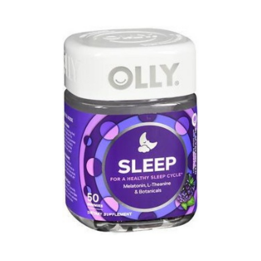 Olly Sleep Blueberry Gummies 50 Count for Natural and Restful Sleep