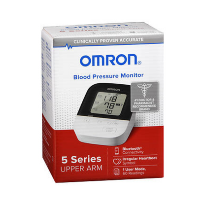OMRON 5-SERIES UPPER ARM DIGITAL BLOOD PRESSURE MONITOR Reliable Monitoring with Irregular Heartbeat Detection