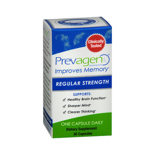 Prevagen Regular Strength Clinically Proven Memory Support with Apoaequorin 30 Capsules