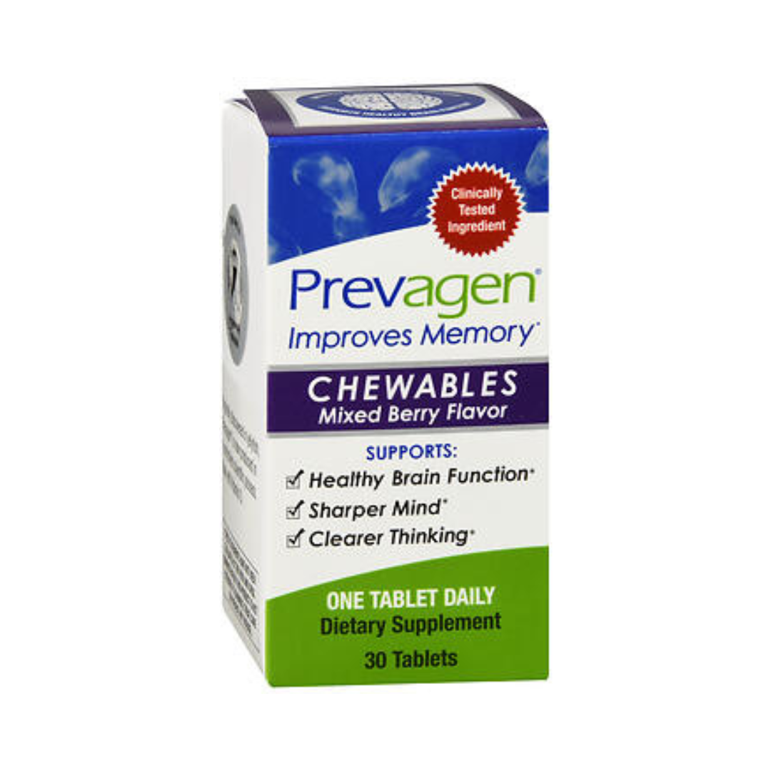 Prevagen Chewables Clinically Proven Memory Support with Apoaequorin - 30 Mixed Berry Tablets