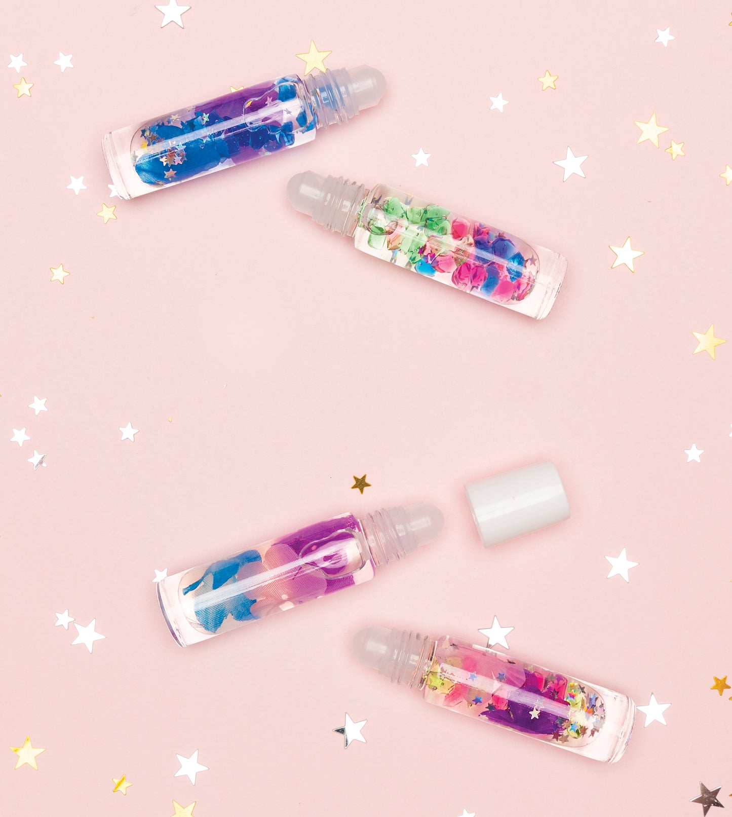 Roll-On Lip Gloss Studio Crystal Bloom Lip Magic Kit for Kids