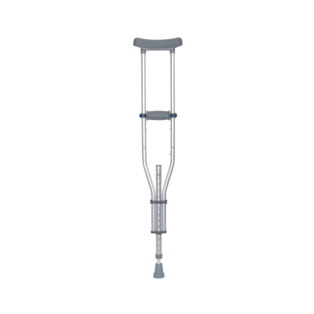 UNIVERSAL UNDERARM ALUMINUM CRUTCH WITH ACCESSORIES ADULT & YOUTH 300lbs Capacity