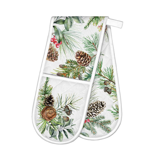 Michel Design Works White Spruce Double Oven Glove Stylish and Protective Kitchen Accessory