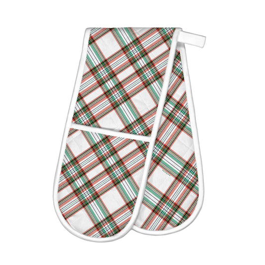 Vintage Plaid Double Oven Glove Stylish and Protective Kitchen Accessory