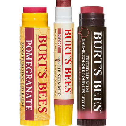 Burt's Bees Mistletoe Kiss Holiday Gift Set - Lip Moisturizers and Shimmers for a Radiant Holiday Glow