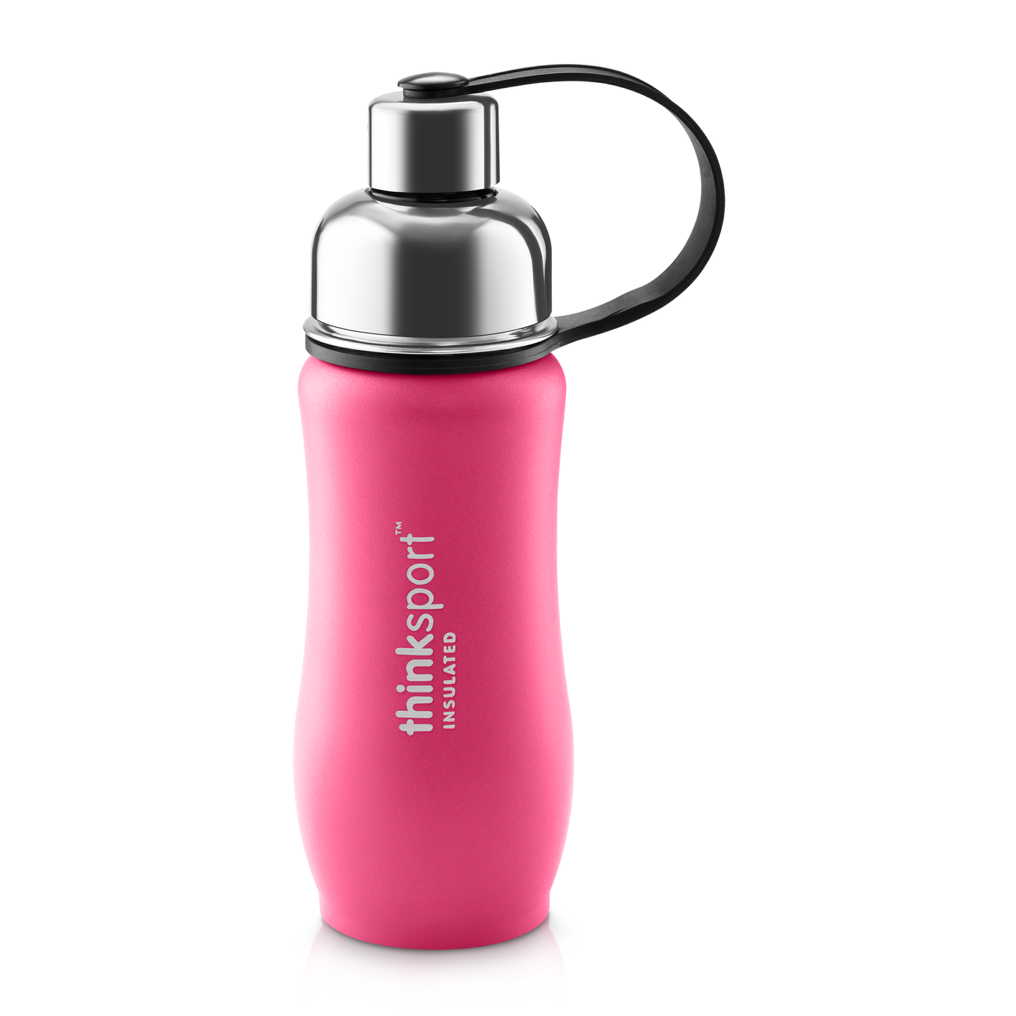 Hot Pink Insulated Sports Bottle 17oz Stainless Steel, Perfect for Hot and Cold Beverages