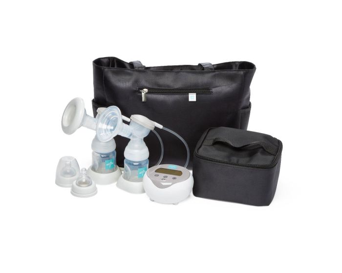 Medline Double Electric Breast Pump With 6 Bottles Efficient, Quiet, and Complete Breastfeeding Solution