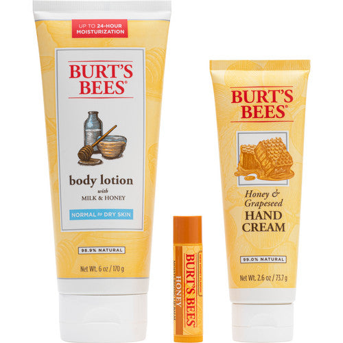 Burt's Bees Honey Pot Assortment  Holiday Gift Set with Natural Hydrating Goodness