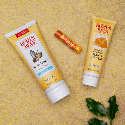 Burt's Bees Honey Pot Assortment  Holiday Gift Set with Natural Hydrating Goodness