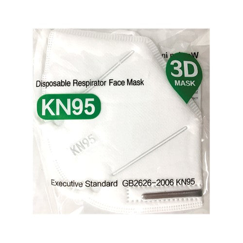 KN95 3D Disposable Mask Pack of 3 - Respirator Face Mask for Enhanced Protection