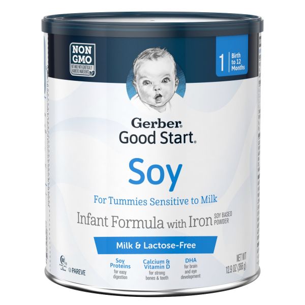 Gerber Good Start Soy 12.9 oz. Infant Formula Can Powder Milk and Lactose-Free Nutrition for Digestive Comfort