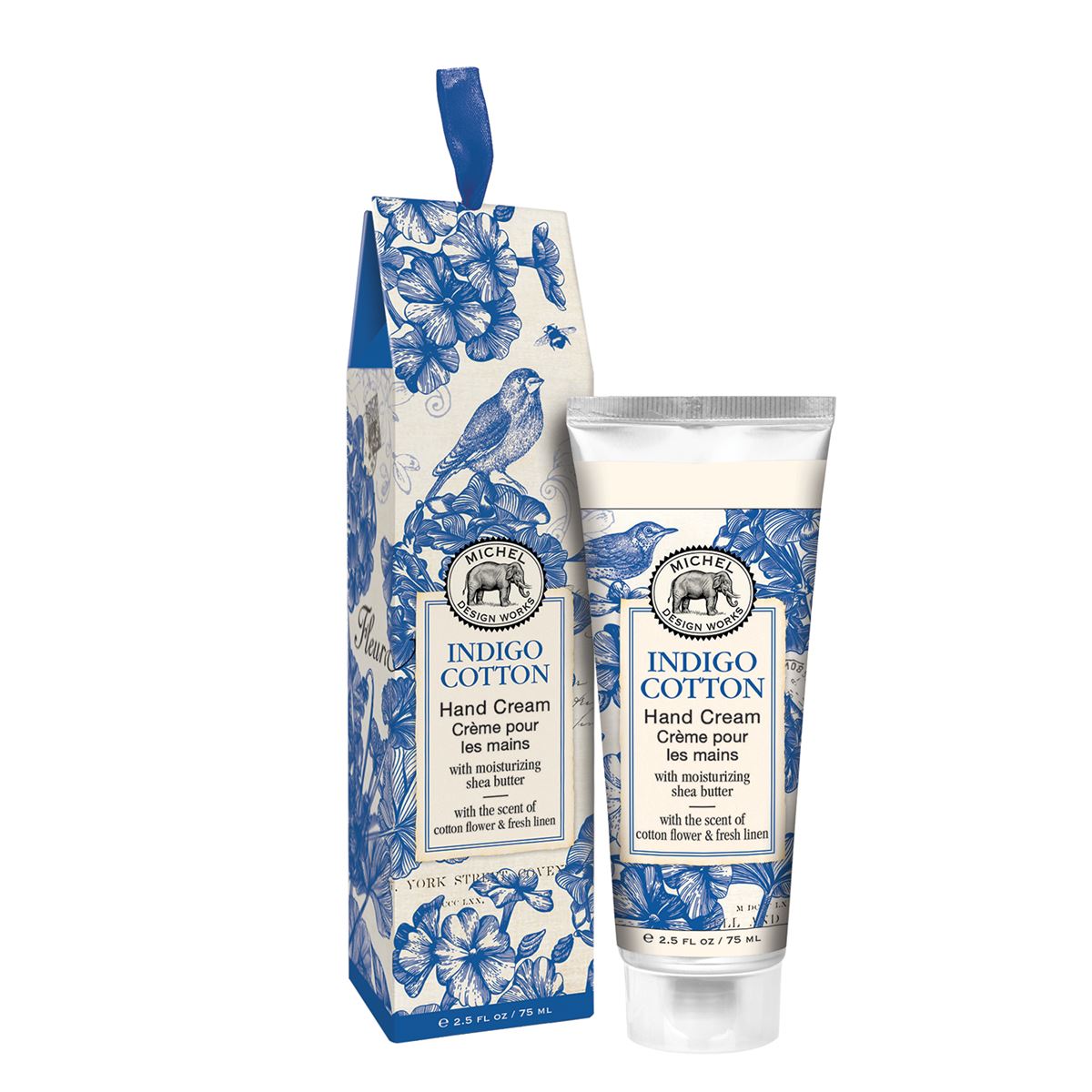 Indigo Cotton Hand Cream 2.5 oz. - Luxurious Shea Butter Blend in Decorative Gift Box