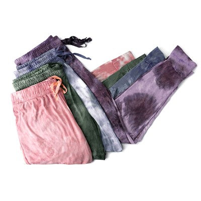 Hello Mello Dyes The Limit Joggers Swirl in Comfort with Gray, Green, Blush & Purple