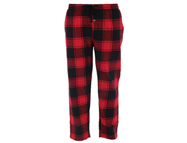 Hello Mello Men's Flannel Lounge Pants Cozy Comfort in Red Buffalo or Tartan Green Plaid