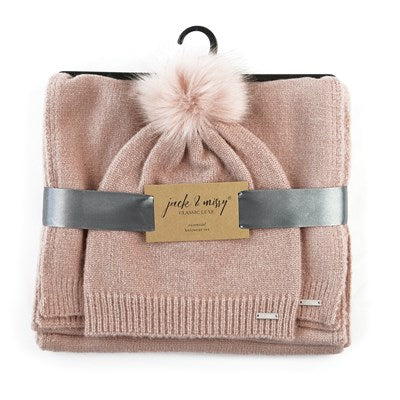 Jack & Missy Essential Hat & Scarf Knitwear Set Classic Luxe Simplicity