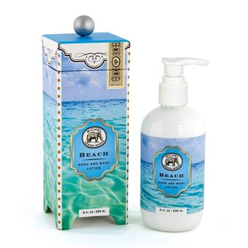 MICHEL DESIGN WORKS Beach Lotion Silky Shea Butter and Aloe Infusion with Compelling Marine Scent