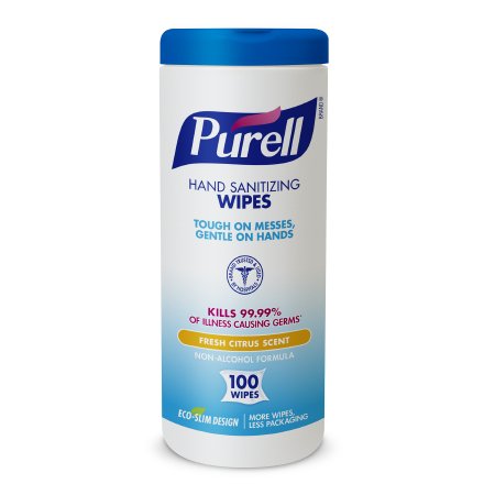Sanitizing Skin Wipe Purell® Canister BZK (Benzalkonium Chloride) Alcohol Scent 100 Count