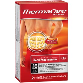 ThermaCare Heat Wrap for Back/Hip - Chemical Activation, Large/X-Large Size, 2-Pack