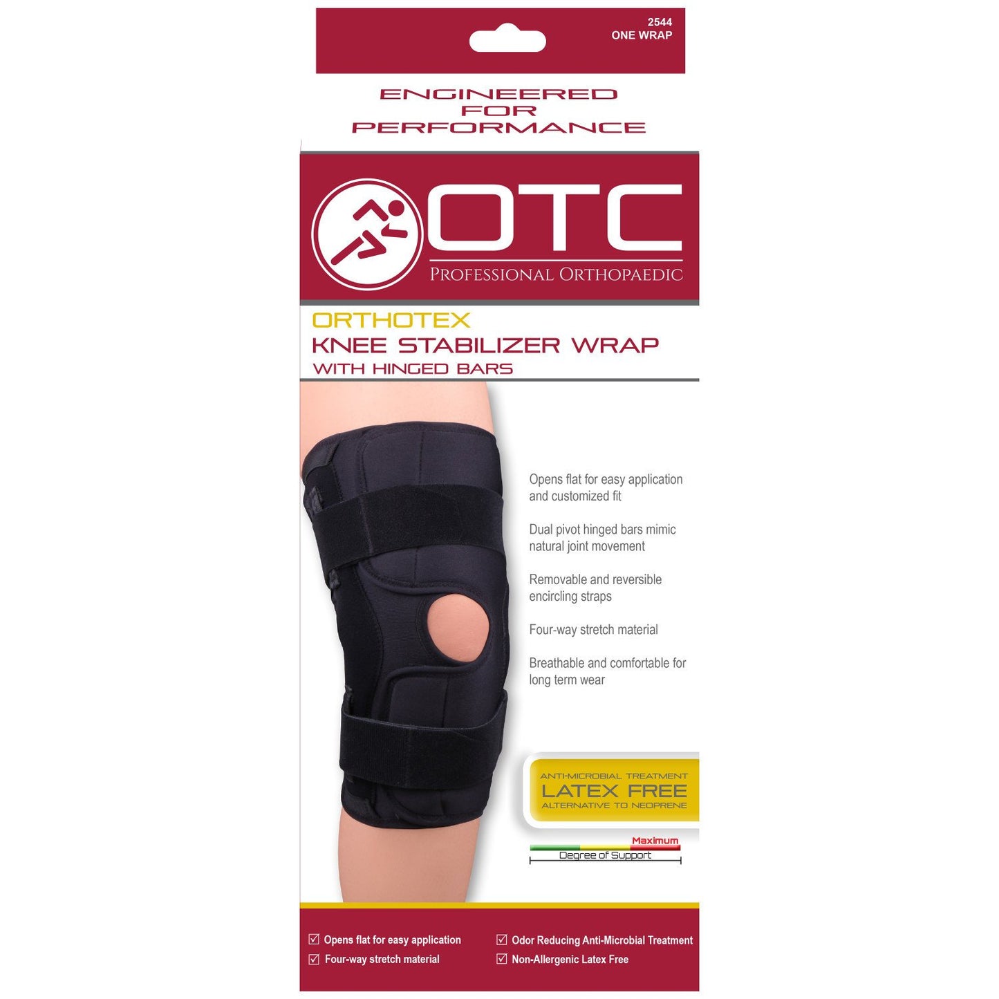 ORTHOTEX Advanced Hinged Bars Knee Stabilizer Wrap for Ultimate Support