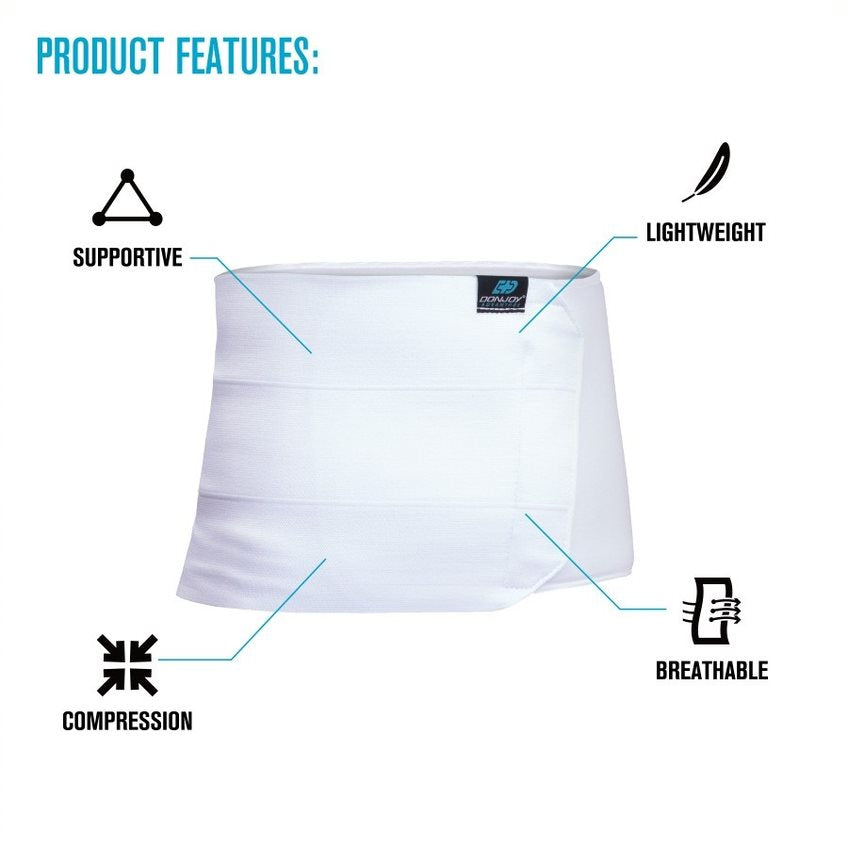 Abdominal Support Binder Relief for Abdominal Strains, Weakness, Post-Surgery, and Post-Natal Recovery