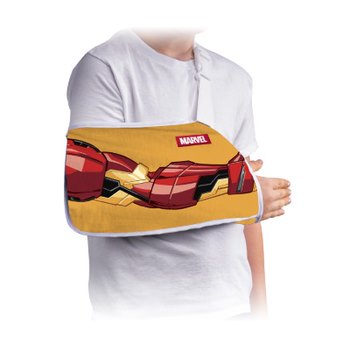 Iron Man Arm Sling for Pediatric and Youth Sizes Adjustable, Breathable, Comfortable, and Lightweight with Release Clip
