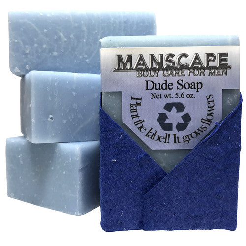 DUDE SOAP WRAPPED IN SEED PAPER Boldly Masculine Fragrance with Moroccan Argan Oil