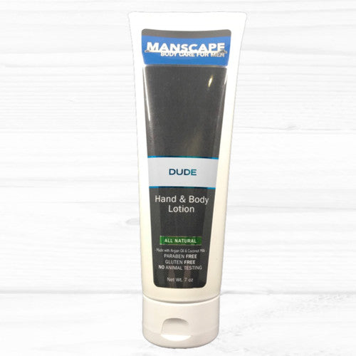 DUDE LOTION - Boldly Masculine Moisturizer with Natural Fragrance and Moroccan Argan Oil