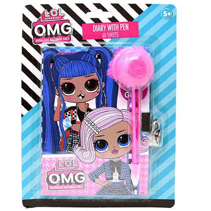 LOL Surprise OMG Diary with Pom Pom Pen – Fun Secret Journal for Kids