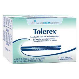 Elemental Oral Supplement Tube Feeding Formula Tolerex Unflavored 2.82 oz. Individual Packet Powder